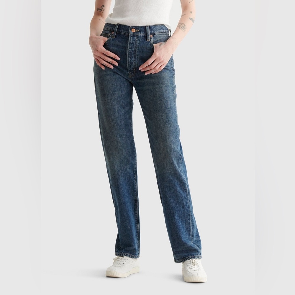 Lucky Brand 90’s Loose High Rise Straight Leg Jeans Medium Wash Women’s 2 26
